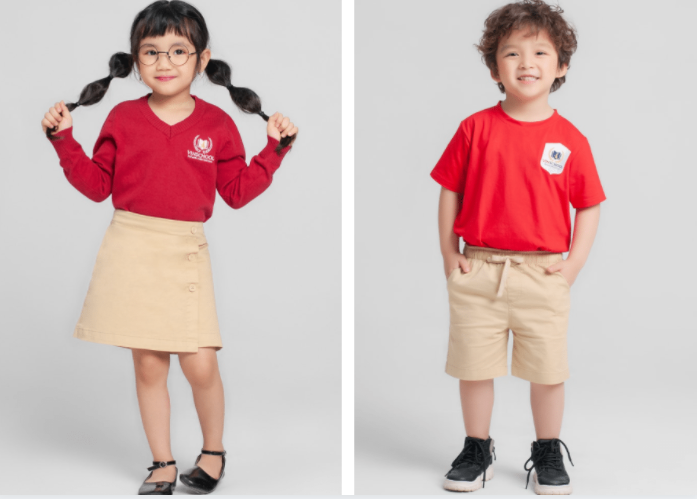 Đồng phục mầm non Vinschool ấn tượng từ kiểu dáng đến màu sắc - May Phương Thảo