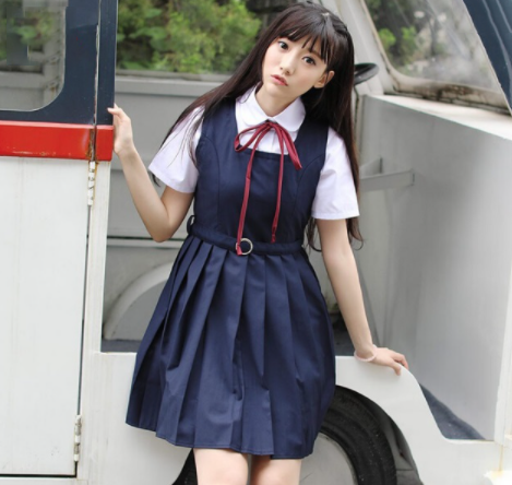 Set váy đồng phục thủy thủ học sinh Nhật Bản/ Seifuku: áo cổ thủy thủ +  chân váy - Bộ | ThờiTrangNữ.vn