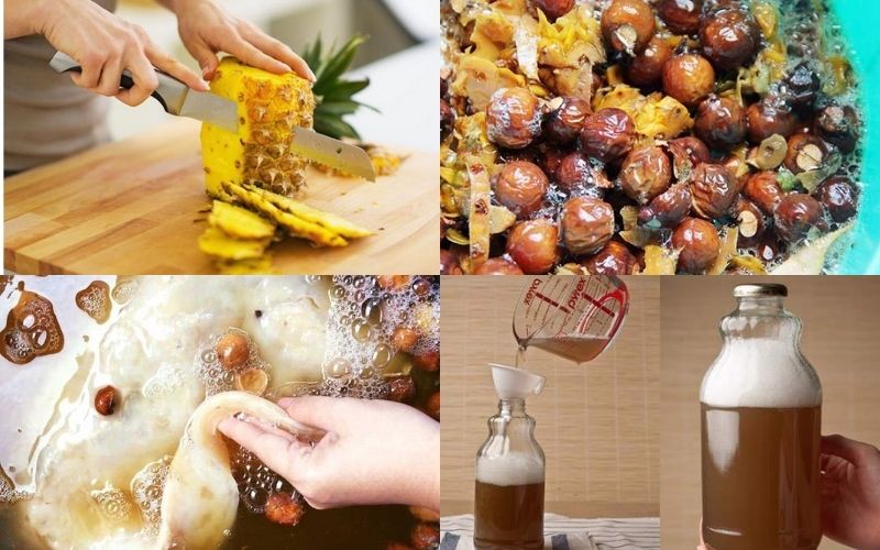 Công thức làm nước giặt hữu cơ từ quả bồ hòn và vỏ quả dứa